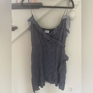 Aritzia Sunday Best Countess Dress Ink Navy/Dusk Blue